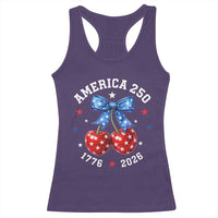 250 Anniversary USA Racerback Tank Top Cherry Coquette Bow 4th Of July 1776 2026 250th Birthday