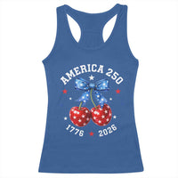 250 Anniversary USA Racerback Tank Top Cherry Coquette Bow 4th Of July 1776 2026 250th Birthday