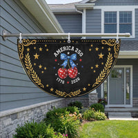 250 Anniversary USA Patriotic Fan Flag Cherry Coquette Bow 4th Of July 1776 2026 250th Birthday