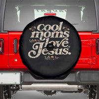 Cool Moms Love Jesus Spare Tire Cover Vintage Floral Boho Wildflower Christian Mama Mothers Day