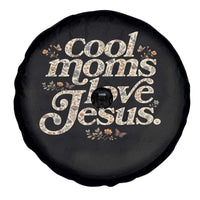 Cool Moms Love Jesus Spare Tire Cover Vintage Floral Boho Wildflower Christian Mama Mothers Day