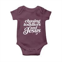 Christian Mom Baby Onesie Chasing Jesus And Toddlers