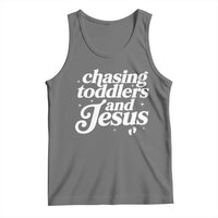 Christian Mom Tank Top Chasing Jesus And Toddlers