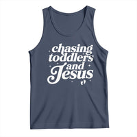 Christian Mom Tank Top Chasing Jesus And Toddlers