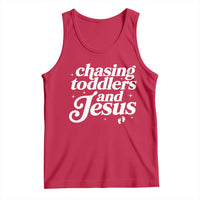 Christian Mom Tank Top Chasing Jesus And Toddlers