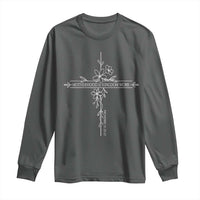 Motherhood Is Kingdom Work Long Sleeve Shirt Floral Cross Christian Mama Mothers Day