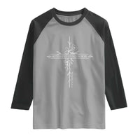 Motherhood Is Kingdom Work Raglan Shirt Floral Cross Christian Mama Mothers Day