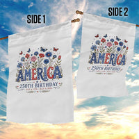 Floral 250th Anniversary Garden Flag Wildflower Independence Day 250 Years Birthday 1776 2026