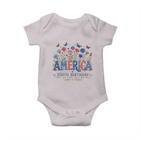Floral 250th Anniversary Baby Onesie Wildflower Independence Day 250 Years Birthday 1776 2026