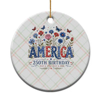 Floral 250th Anniversary Ceramic Ornament Wildflower Independence Day 250 Years Birthday 1776 2026