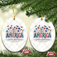 Floral 250th Anniversary Ceramic Ornament Wildflower Independence Day 250 Years Birthday 1776 2026
