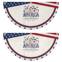 Floral 250th Anniversary Patriotic Fan Flag Wildflower Independence Day 250 Years Birthday 1776 2026