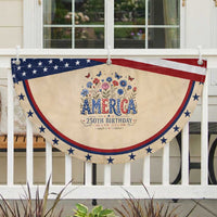 Floral 250th Anniversary Patriotic Fan Flag Wildflower Independence Day 250 Years Birthday 1776 2026