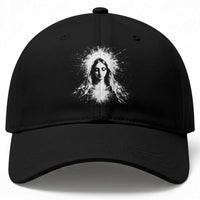 Catholic Virgin Mary Baseball Cap Vintage Marian Face Christian Our Lady