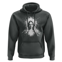 Catholic Virgin Mary Hoodie Vintage Marian Face Christian Our Lady