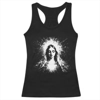 Catholic Virgin Mary Racerback Tank Top Vintage Marian Face Christian Our Lady