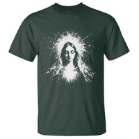 Catholic Virgin Mary T Shirt Vintage Marian Face Christian Our Lady