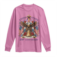 250 Anniversary USA Patriotic Eagle Long Sleeve Shirt Flower 250th Birthday 4th Of July 2026