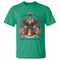 250 Anniversary USA Patriotic Eagle T Shirt Flower 250th Birthday 4th Of July 2026
