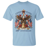250 Anniversary USA Patriotic Eagle T Shirt Flower 250th Birthday 4th Of July 2026