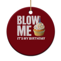 Blow Me Its My Birthday Ceramic Ornament Funny Adult Humor Dirty Jokes Bday Gag Gifts