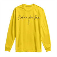 Cool Moms Love Jesus Long Sleeve Shirt Christian Mom Floral Mama Mothers Day