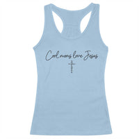 Cool Moms Love Jesus Racerback Tank Top Christian Mom Floral Mama Mothers Day
