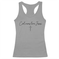 Cool Moms Love Jesus Racerback Tank Top Christian Mom Floral Mama Mothers Day