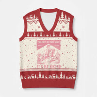 Toddler Baby Girl 2nd Birthday V-Neck Knit Sweater Vest This Aint My First Rodeo Its My Second - Wonder Print Shop