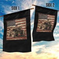 American Flag Quad 4 Wheeler Garden Flag Vintage Retro Cool ATV Quadrider Off Road Clothing - Wonder Print Shop