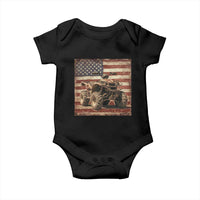 American Flag Quad 4 Wheeler Baby Onesie Vintage Retro Cool ATV Quadrider Off Road Clothing - Wonder Print Shop