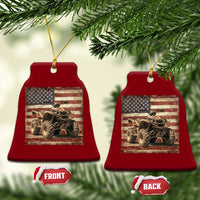 American Flag Quad 4 Wheeler Ceramic Ornament Vintage Retro Cool ATV Quadrider Off Road Clothing - Wonder Print Shop