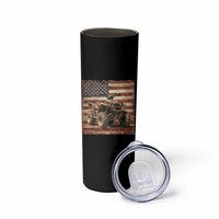 American Flag Quad 4 Wheeler Skinny Tumbler Vintage Retro Cool ATV Quadrider Off Road Clothing - Wonder Print Shop
