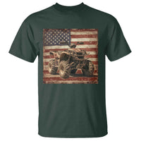 American Flag Quad 4 Wheeler T Shirt Vintage Retro Cool ATV Quadrider Off Road Clothing - Wonder Print Shop