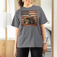American Flag Quad 4 Wheeler T Shirt For Women Vintage Retro Cool ATV Quadrider Off Road Clothing - Wonder Print Shop
