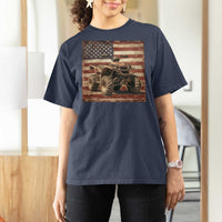American Flag Quad 4 Wheeler T Shirt For Women Vintage Retro Cool ATV Quadrider Off Road Clothing - Wonder Print Shop
