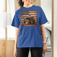 American Flag Quad 4 Wheeler T Shirt For Women Vintage Retro Cool ATV Quadrider Off Road Clothing - Wonder Print Shop