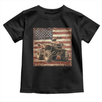 American Flag Quad 4 Wheeler Toddler T Shirt Vintage Retro Cool ATV Quadrider Off Road Clothing - Wonder Print Shop