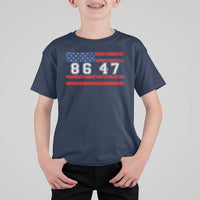 86 47 T Shirt For Kid Impeach 47th President US Flag 8647