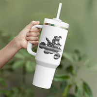 Cool ATV Tumbler With Handle Quad 4 Wheeler ATV Riding American Flag - Wonder Print Shop