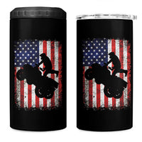 Cool ATV American Flag 4 in 1 Can Cooler Tumbler Retro Quad 4 Wheeler ATV Riding Quadrider Off Road - Wonder Print Shop