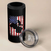 Cool ATV American Flag 4 in 1 Can Cooler Tumbler Retro Quad 4 Wheeler ATV Riding Quadrider Off Road - Wonder Print Shop