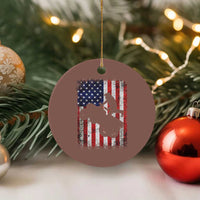 Cool ATV American Flag Ceramic Ornament Retro Quad 4 Wheeler ATV Riding Quadrider Off Road - Wonder Print Shop