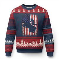 Cool ATV American Flag Ugly Christmas Sweater Retro Quad 4 Wheeler ATV Riding Quadrider Off Road - Wonder Print Shop