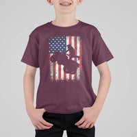 Cool ATV American Flag T Shirt For Kid Retro Quad 4 Wheeler ATV Riding Quadrider Off Road - Wonder Print Shop
