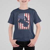 Cool ATV American Flag T Shirt For Kid Retro Quad 4 Wheeler ATV Riding Quadrider Off Road - Wonder Print Shop