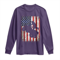 Cool ATV American Flag Long Sleeve Shirt Retro Quad 4 Wheeler ATV Riding Quadrider Off Road - Wonder Print Shop