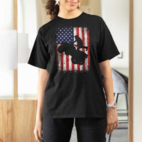 Cool ATV American Flag T Shirt For Women Retro Quad 4 Wheeler ATV Riding Quadrider Off Road - Wonder Print Shop