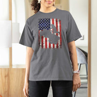Cool ATV American Flag T Shirt For Women Retro Quad 4 Wheeler ATV Riding Quadrider Off Road - Wonder Print Shop