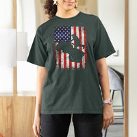 Cool ATV American Flag T Shirt For Women Retro Quad 4 Wheeler ATV Riding Quadrider Off Road - Wonder Print Shop
